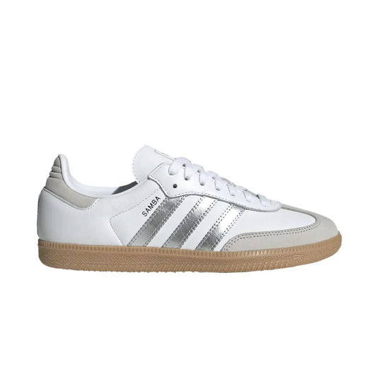 Adidas Samba OG Cloud White Silver Metallic Gum